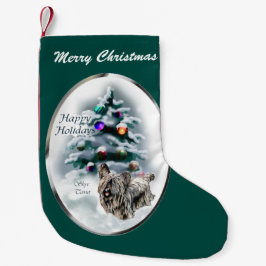 Skye Terrier-jul Liten Julstrumpa