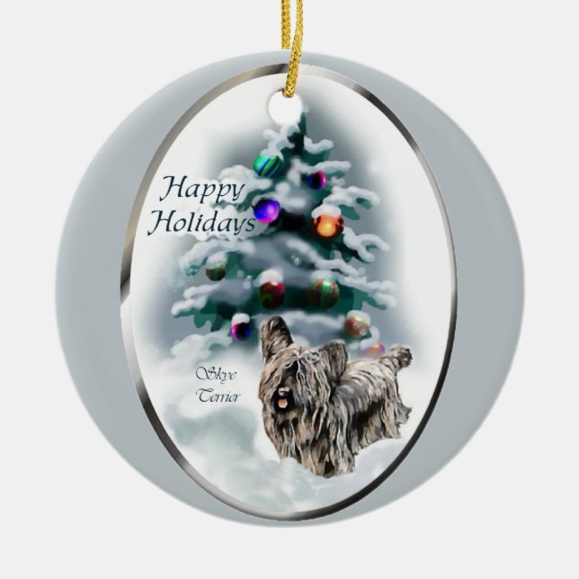 Skye Terrier-julklappar Ornament (Framsidan)