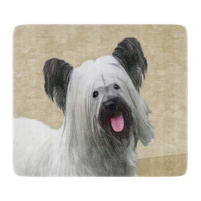 Skye Terrier-målning - Cute Original Hund Art (Framsidan)