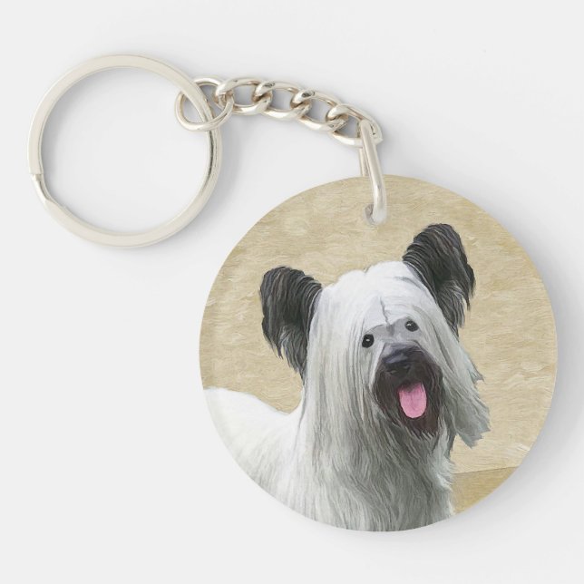 Skye Terrier-målning - Cute Original Hund Art (Framsidan)