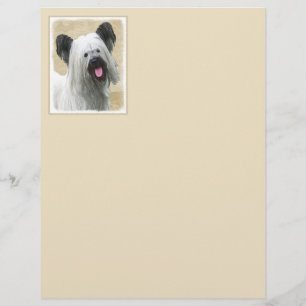 Skye Terrier-målning - Cute Original Hund Art