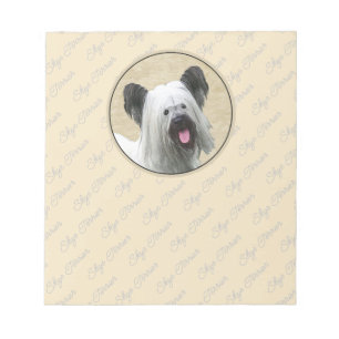 Skye Terrier-målning - Cute Original Hund Art Anteckningsblock
