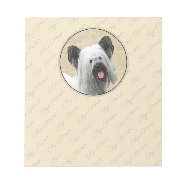 Skye Terrier-målning - Cute Original Hund Art Anteckningsblock (Framsida)