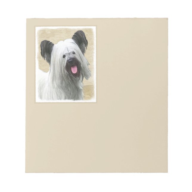 Skye Terrier-målning - Cute Original Hund Art Anteckningsblock (Framsida)