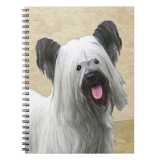 Skye Terrier-målning - Cute Original Hund Art Anteckningsbok (Framsidan)