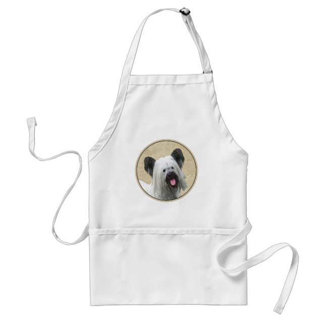 Skye Terrier-målning - Cute Original Hund Art Förkläde (Framsidan)