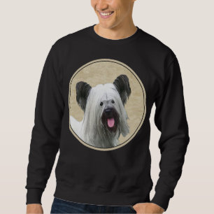 Skye Terrier-målning - Cute Original Hund Art Lång Ärmad Tröja