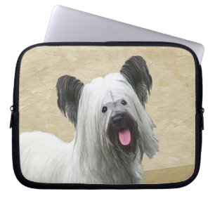 Skye Terrier-målning - Cute Original Hund Art Laptop Fodral