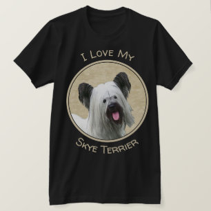 Skye Terrier-målning - Cute Original Hund Art T Shirt