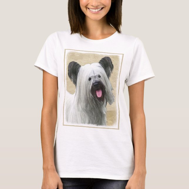 Skye Terrier-målning - Cute Original Hund Art Tröja (Framsida)