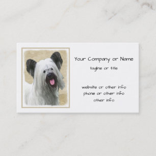 Skye Terrier-målning - Cute Original Hund Art Visitkort