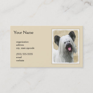 Skye Terrier-målning - Cute Original Hund Art Visitkort