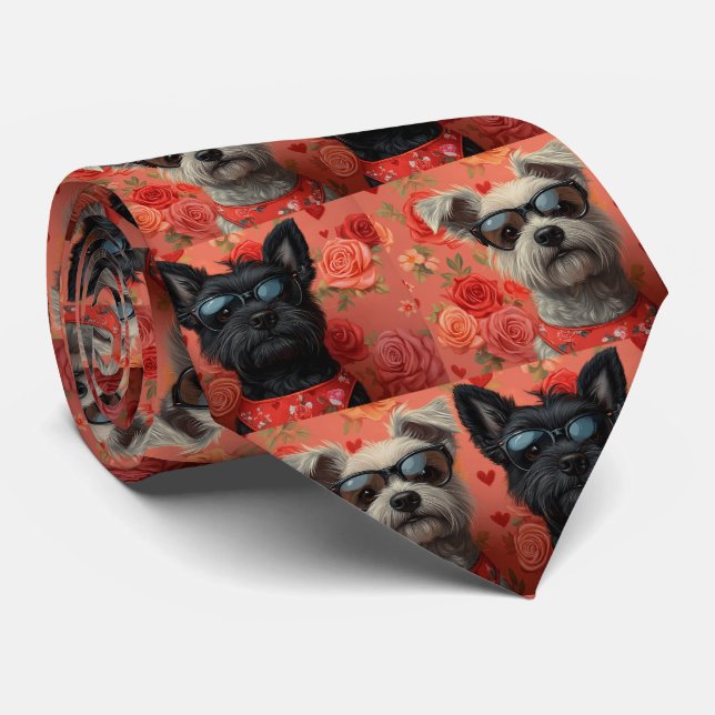 Skye Terrier med Heart Ro Valentine Day Slips (Rullad)