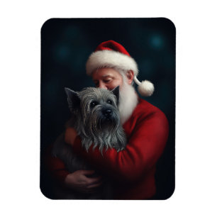 Skye Terrier med Jultomten julafton Magnet