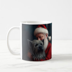 Skye Terrier med Tomte Festlig jul Kaffemugg