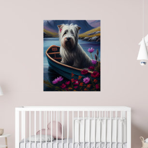 Skye Terrier på en åra: Ett naturskönt äventyr Poster