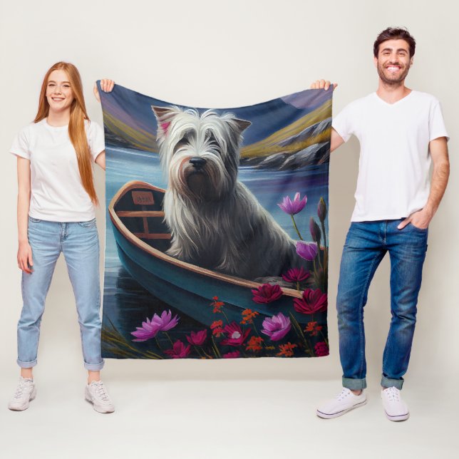 Skye Terrier på en Paddle: En Scenia Äventyr Fleecefilt (På plats)