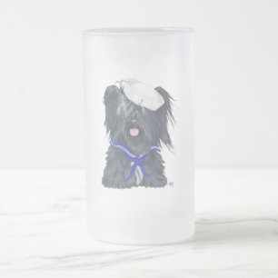 Skye Terrier Sjöman Frostat Ölglas
