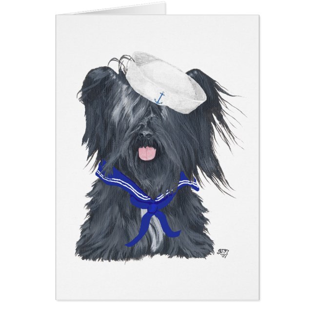 Skye Terrier Sjöman Hälsningskort (Framsidan)
