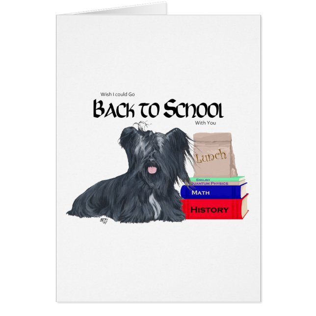 Skye Terrier Tillbaka till skolan Hälsningskort (Framsidan)