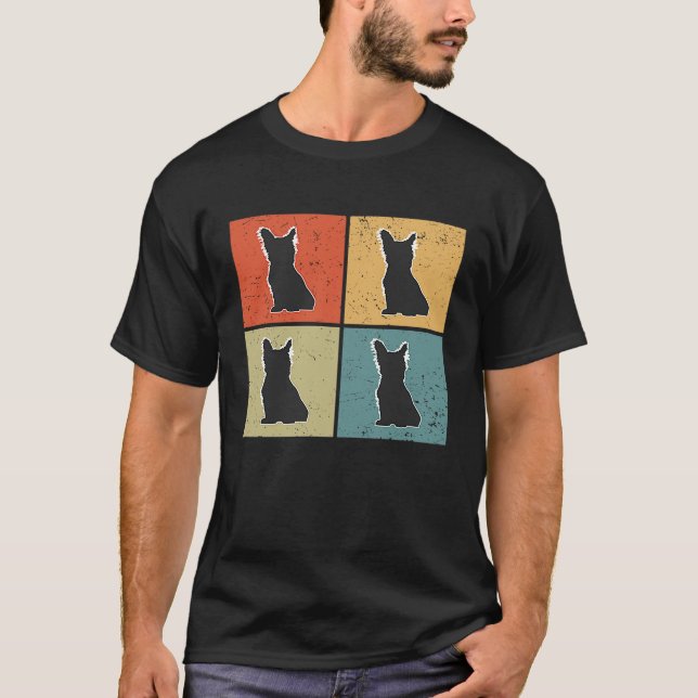 Skye Terrier Vintage 4 T Shirt (Framsida)