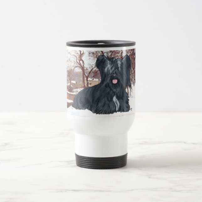 Skye Terrier Vintertid Kaffe/Te-mugg Resemugg (Center)