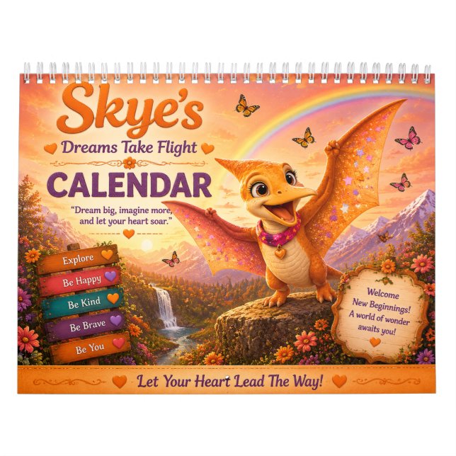 Skye's Drömmar Tar Flugten Kalender (Omslag)