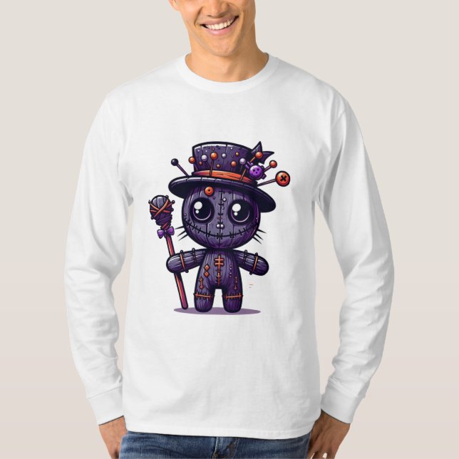 skygg lila voodoo doll design t shirt (Framsida)