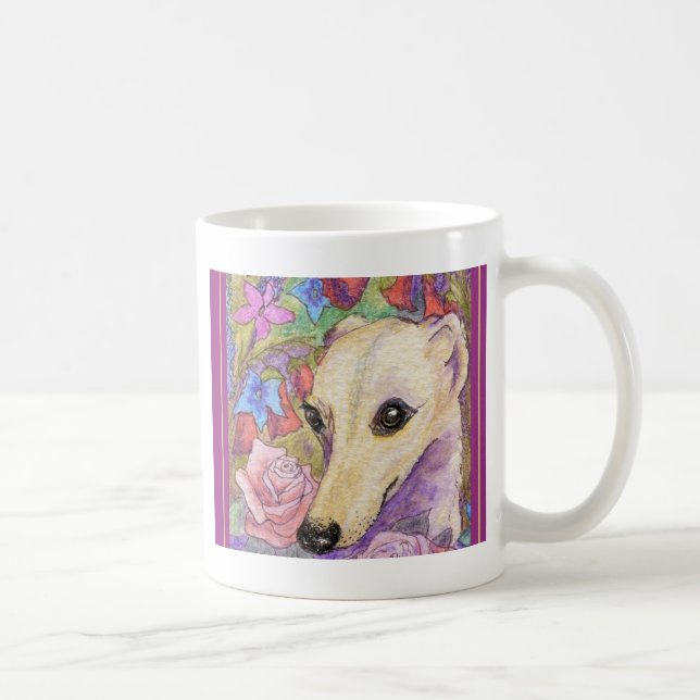 Skygga blomman Whippet Kaffemugg (Höger)