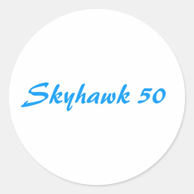Skyhawk 50 runt klistermärke (Framsida)