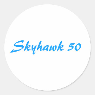 Skyhawk 50 runt klistermärke