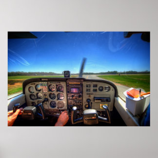 Skyhawk Cockpit i HDR Poster