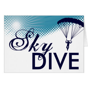 skyhög skydiver hälsningskort