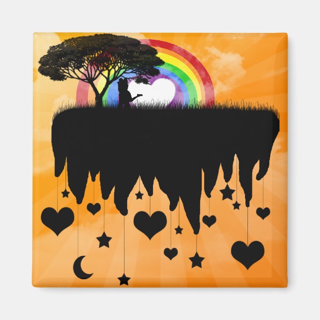 skyislandregnbåge magnet (Framsidan)