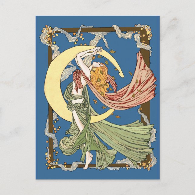 Skyklad oktober Natt Vykort (Framsida)