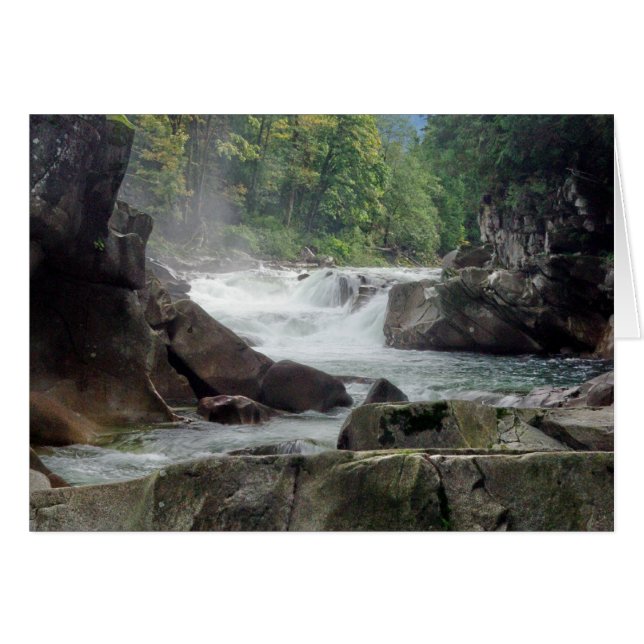 Skykomish flod hälsningskort (Framsidan Horizontal)