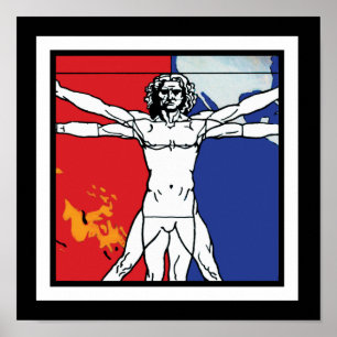 Skylab 2 Vitruvian Man Uppdrag korrigeringsLogotyp Poster