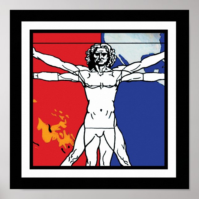 Skylab 2 Vitruvian Man Uppdrag korrigeringsLogotyp Poster (Framsidan)