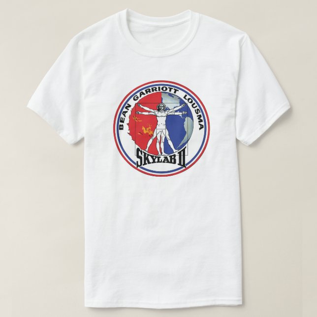 Skylab 2 Vitruvian Man Uppdrag korrigeringsLogotyp T-shirt (Design framsida)