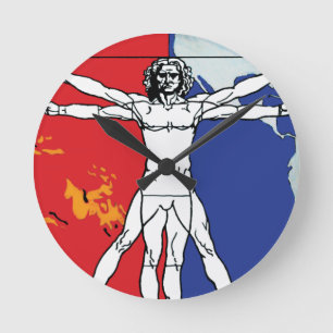 Skylab 2 Vitruvian Man Uppdrag Patch Logotyp Rund Klocka