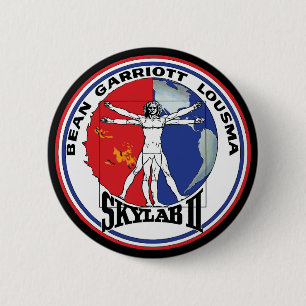 Skylab 2 Vitruvian Man Uppdragslapp Logotyp Knapp