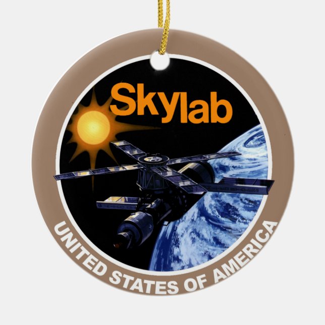 SKYLAB programlogotyp Julgransprydnad Keramik (Framsidan)