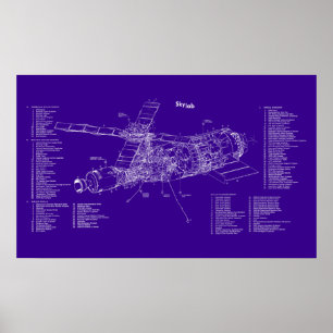 Skylab ritning poster