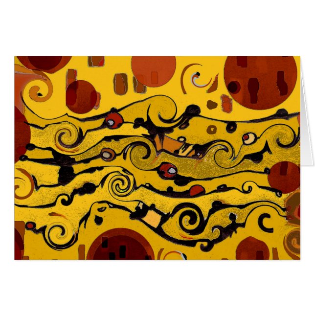 Skyland abstrakt hälsningskort (Framsidan Horizontal)