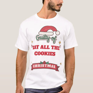 Skyldig till Rolig Jul Santa T-Shirt