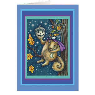 SKYLDIGHET FÖR SÖMNIG HALOW, FUNNY HALLOWEEN CARD OBS KORT