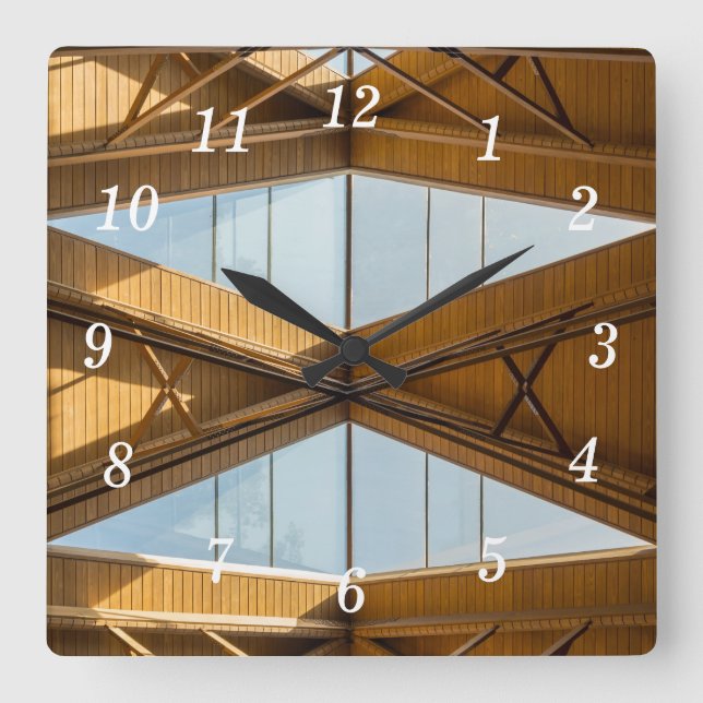 Skylight över Anthony Square Wall Clock Fyrkantig Klocka (Framsida)
