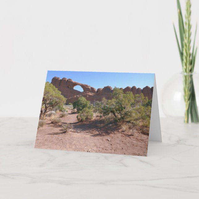 Skyline Arch vid Arches National Park Kort (Framsida)