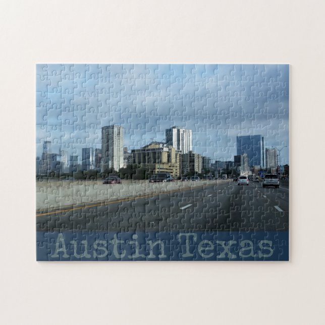 Skyline Austin Texas Puzzle Pussel (Horisontell)