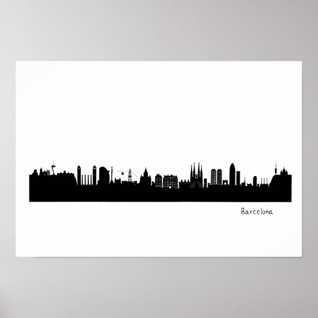Skyline Barcelona Poster (Framsidan)